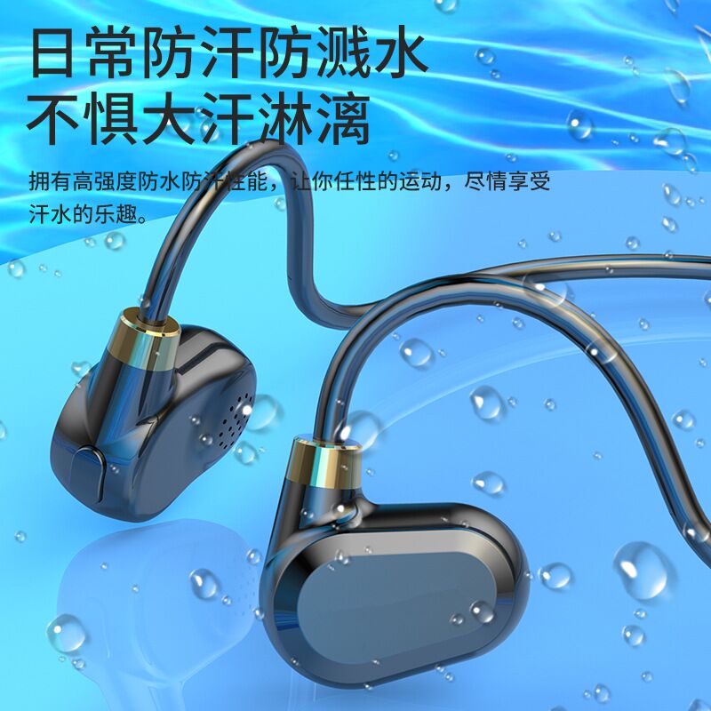 New Bone Conductinon Bluthooth Headset Wireless Hang Own Of Neck Type Waterproof Sports Running Special Neckband Earbuds