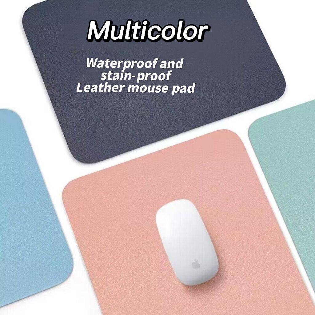 Hot Selling High Quality Customized Multicolor Waterproof Stain-proof Leather PU Material Mouse Pad Wholesale Gel Mouse Pad