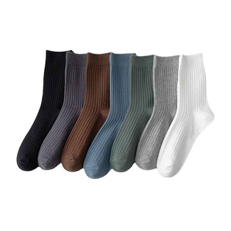 Wholesale High Quality Fashion Pure Colorful Pure Cotton socks Stockig Men's Cotton Socks combed Cotton Wicking Sweat and Breathable
