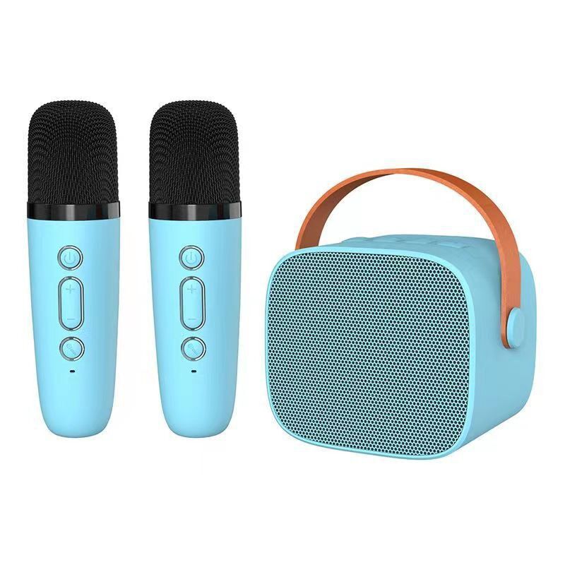 Portable Mini Microphone Speaker Wireless BT Outdoor Audio Family Singing and Karaoke Mini Portable Microphone Audio integrated Microphone