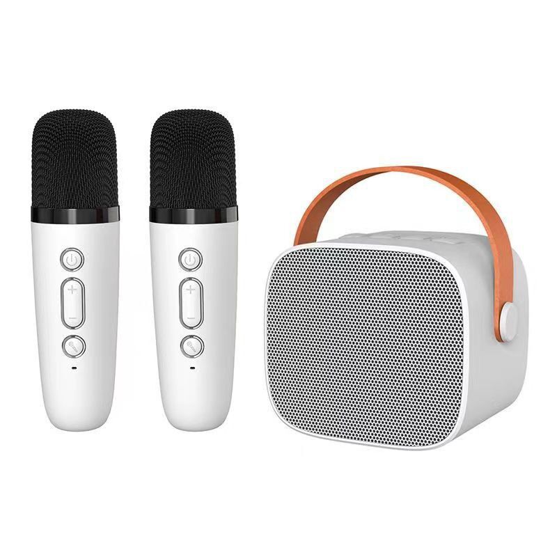 Portable Mini Microphone Speaker Wireless BT Outdoor Audio Family Singing and Karaoke Mini Portable Microphone Audio integrated Microphone