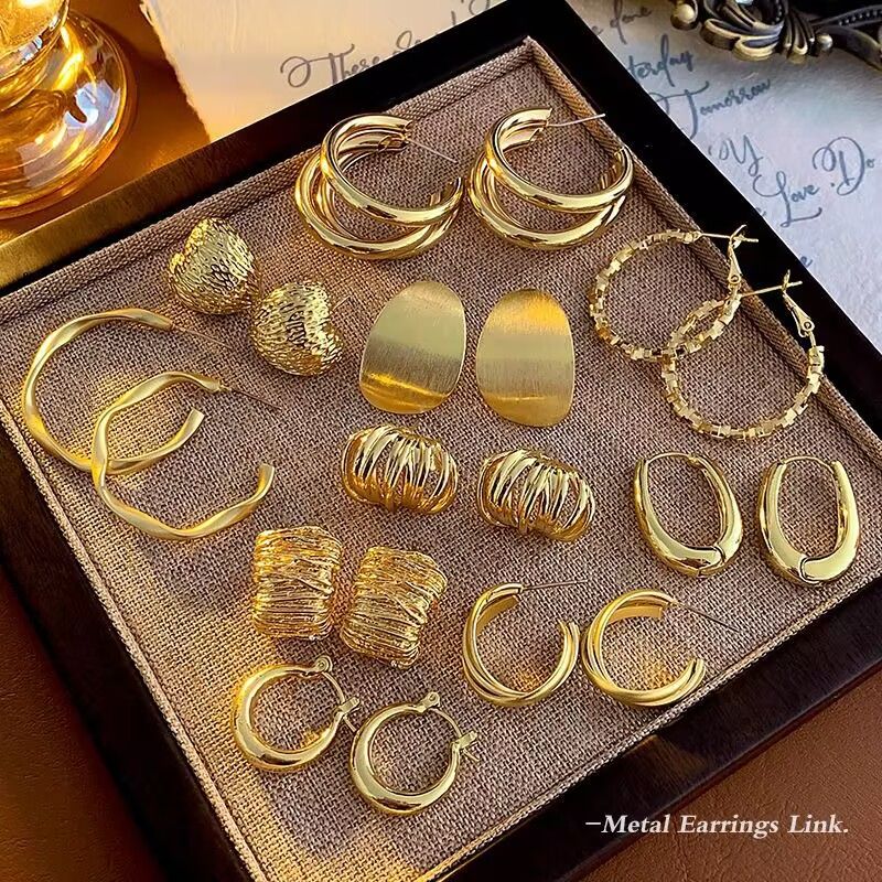 2025 New High-grade Women Elegant Gold Explosive Earrings beautiful Women's fashion earing jewelry