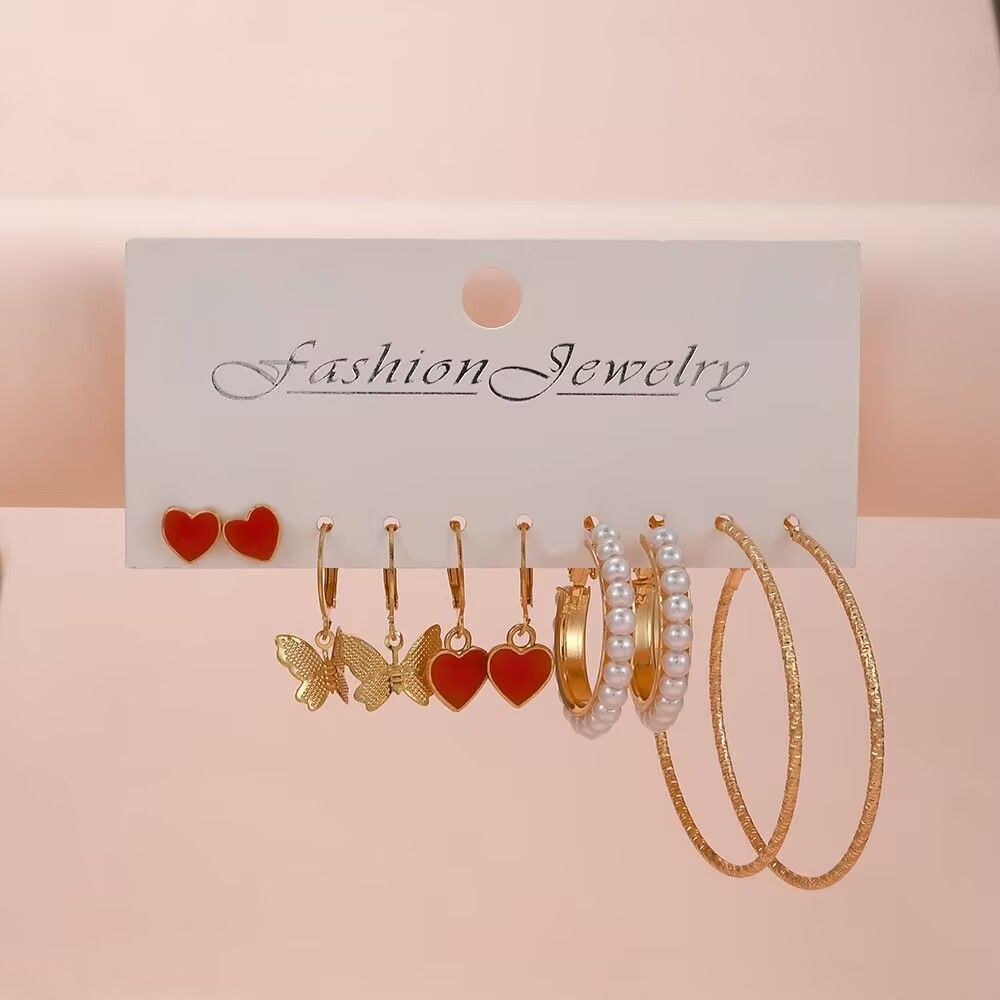 2025 New Fashion Women Elegant And Casual Hoop Earings Green Red Silver Gold Fashion Women Jewelry