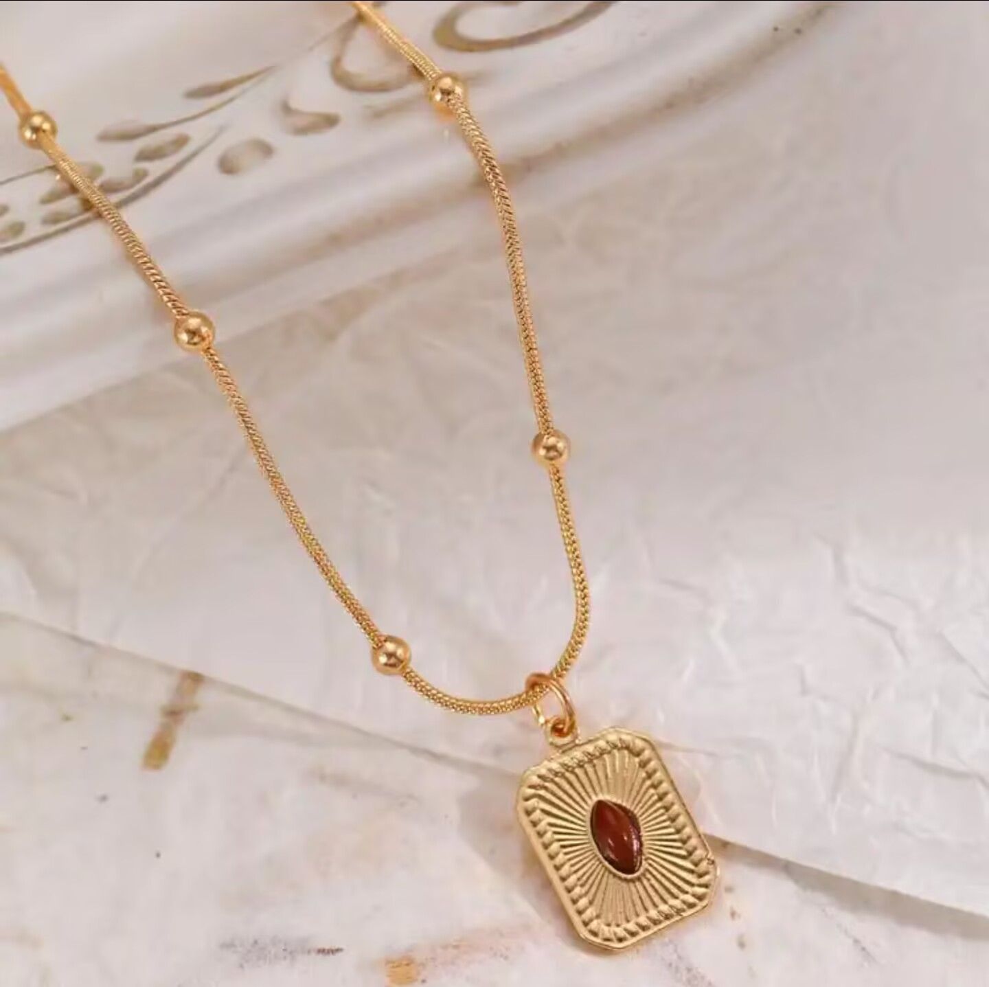 Women's Fashion Necklaces Pendants Temperament Oval Tiger Eyes Light Luxury Personality trend Women necklaces