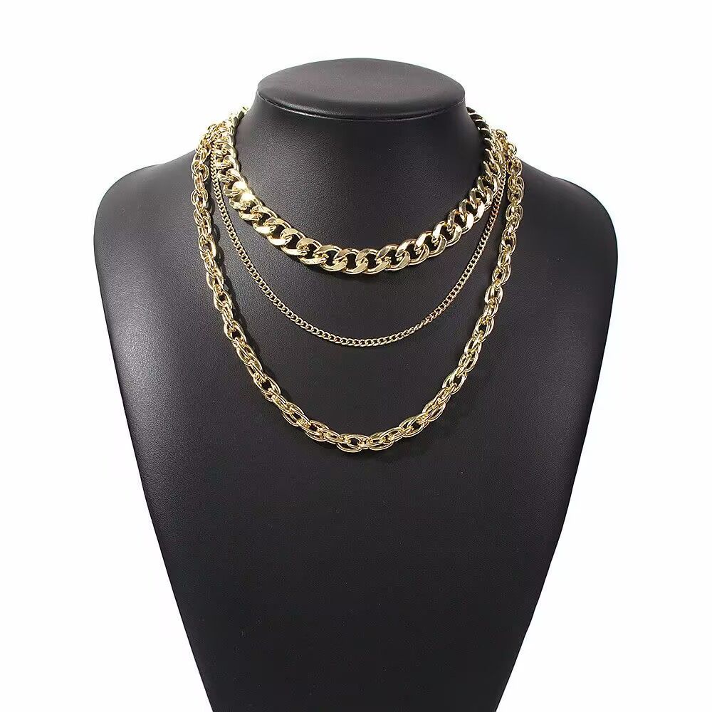 Luxury High Quality Necklaces Pendants 3 Multi Layer Necklace Modern Stylish Chains