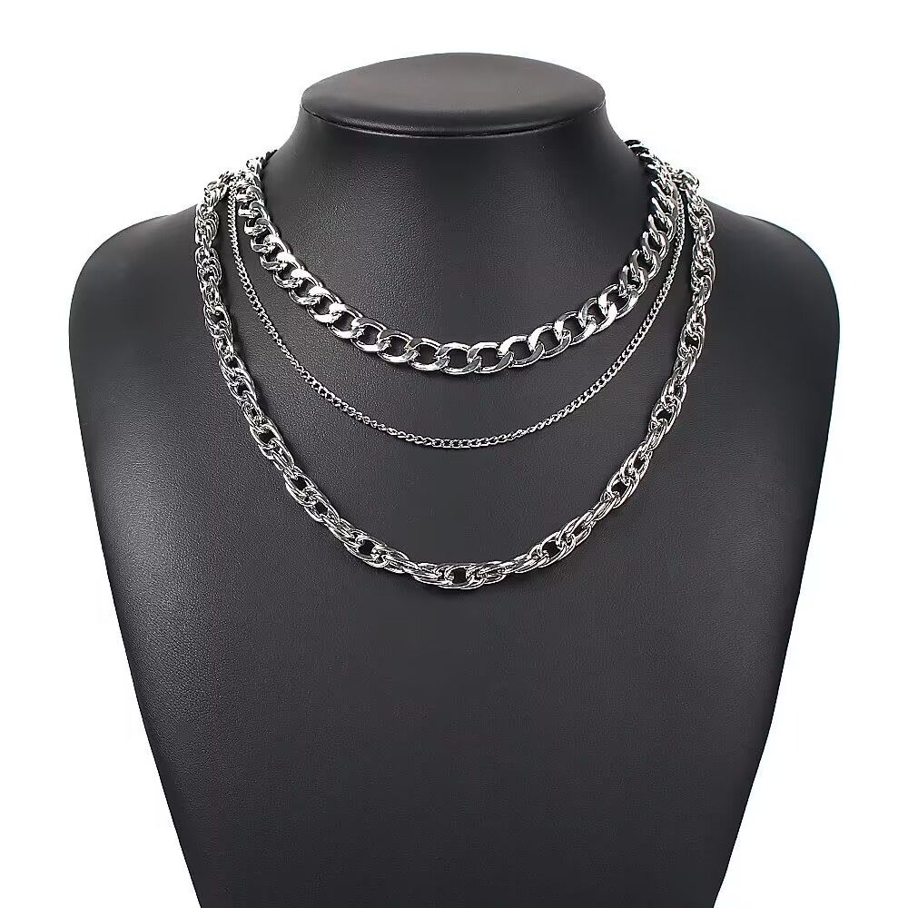 Luxury High Quality Necklaces Pendants 3 Multi Layer Necklace Modern Stylish Chains