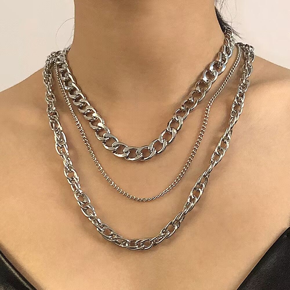 Luxury High Quality Necklaces Pendants 3 Multi Layer Necklace Modern Stylish Chains