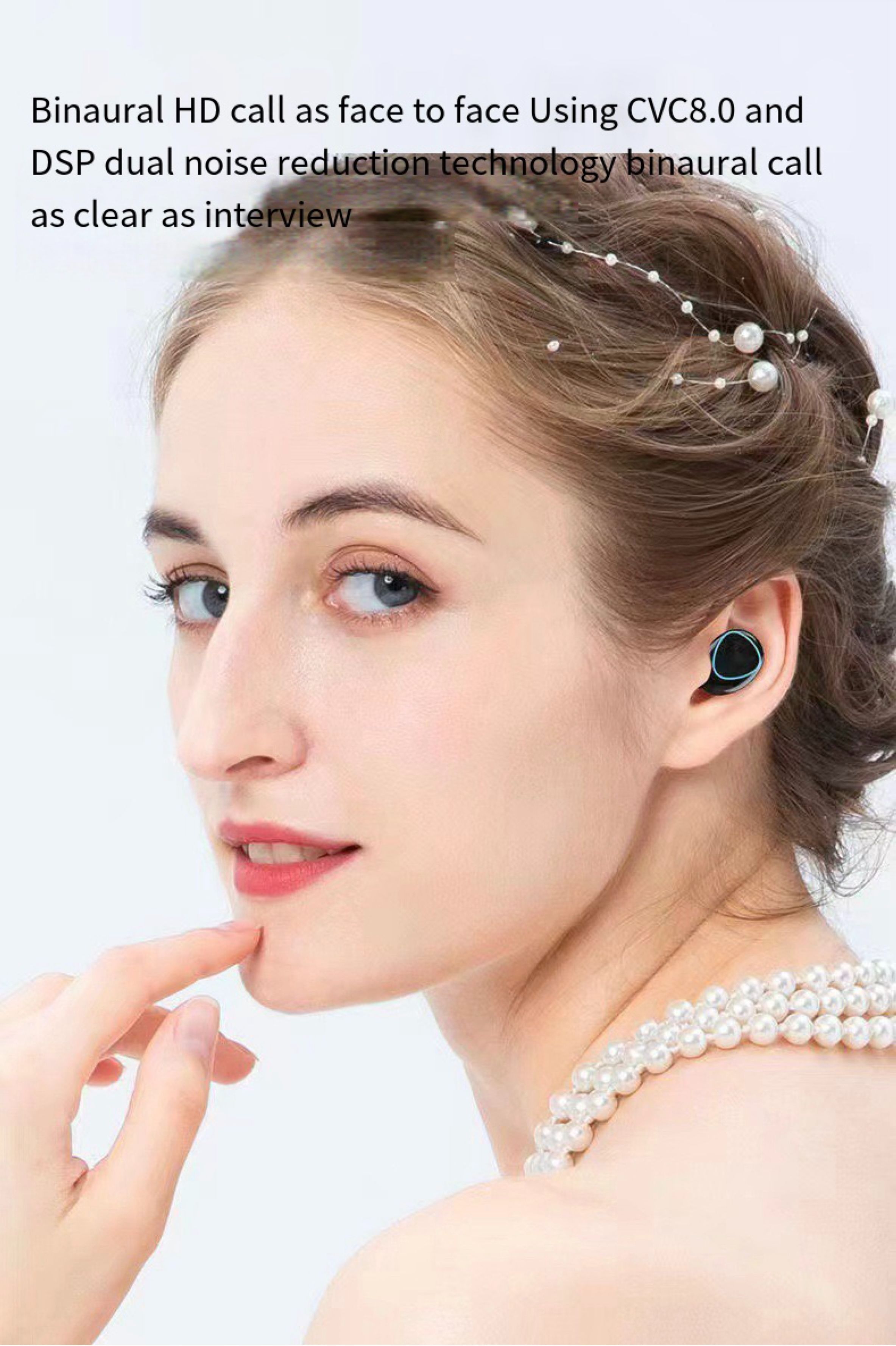 TWS Bluetooth Wireless Stereo Earbuds Bluetooth 5.0 Earphones for iPhone Huawei Smart Mobile Phone