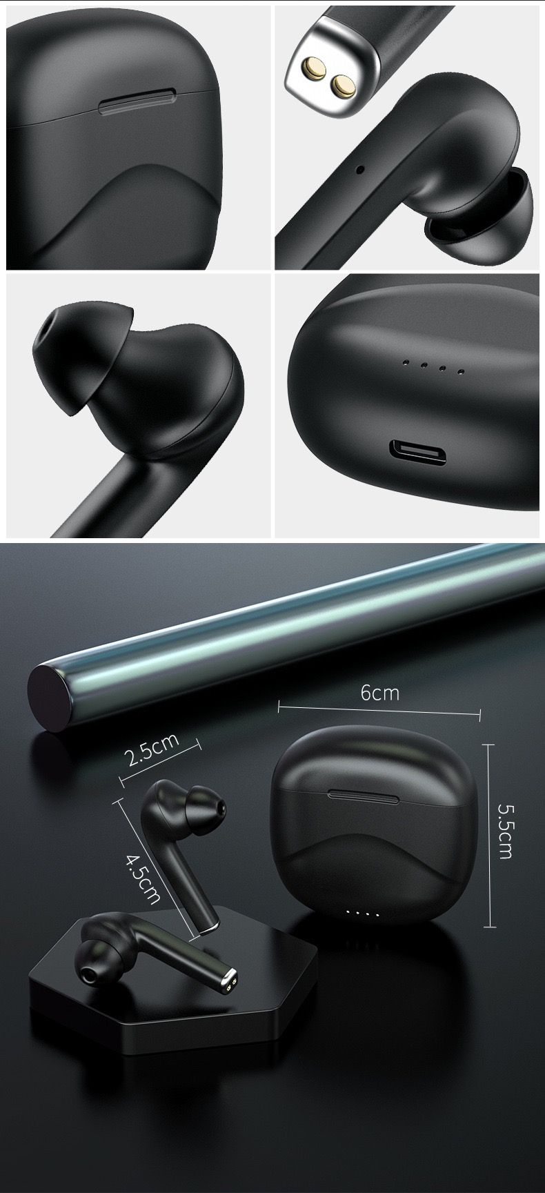2025 new model TWS5.0 iPod twins bluetooth wireless stereo earbuds sports earrphones for android and iPhone smart phone