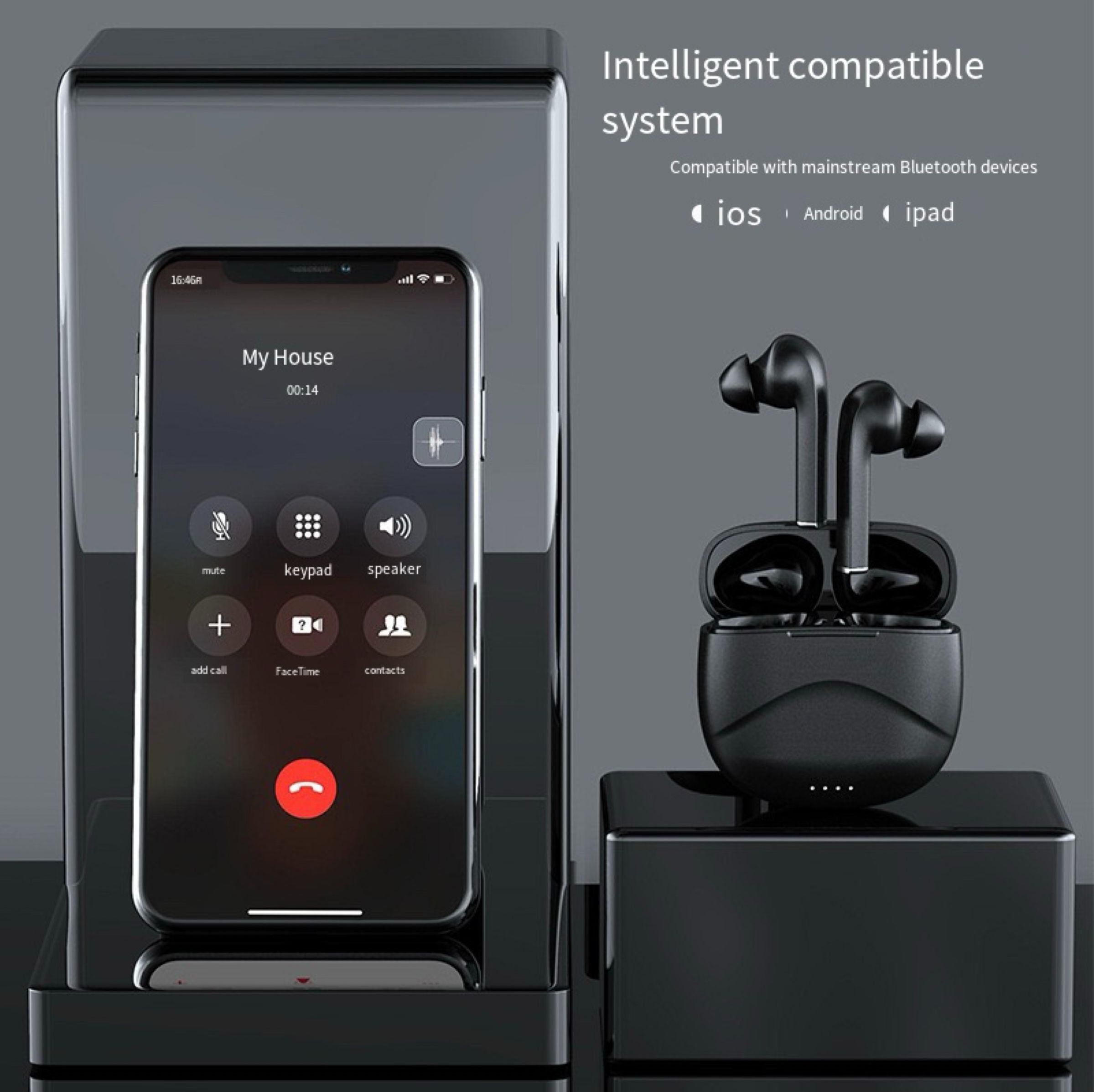 2025 new model TWS5.0 iPod twins bluetooth wireless stereo earbuds sports earrphones for android and iPhone smart phone