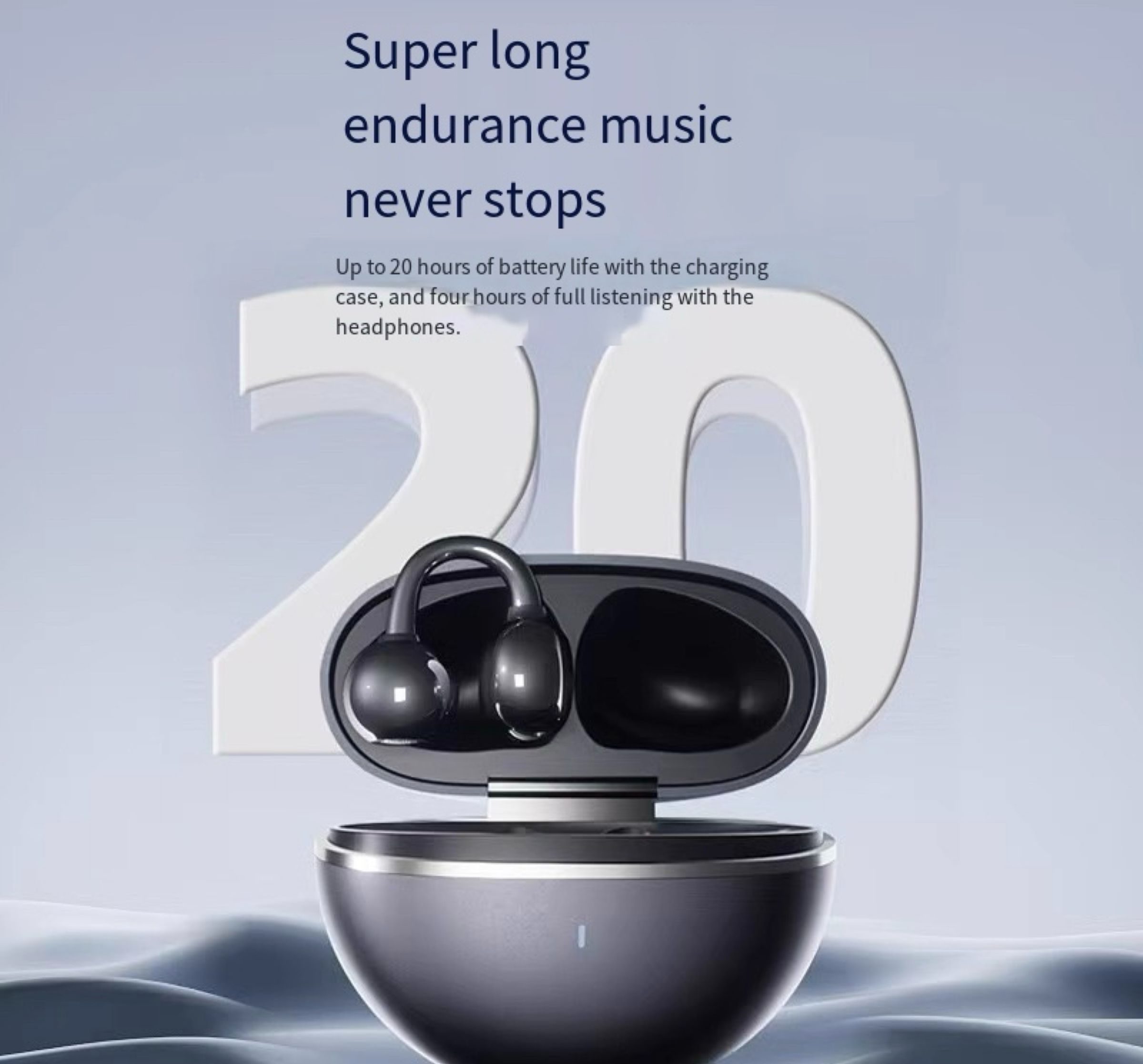 2025 New Model TWS ABS Twins Bluetooth Wireless Stereo Sports Earhooks Earphones Long Standby Airpods