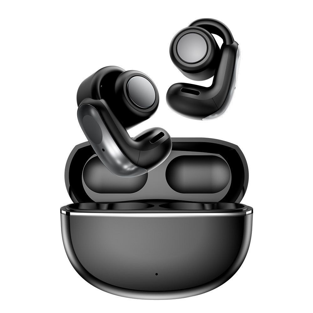 2025 New Model ENC Noice Cancellation Long Standby Ear Clip TWS Automatic Popup Bluetooth Earphones Earphook for Smart Phones