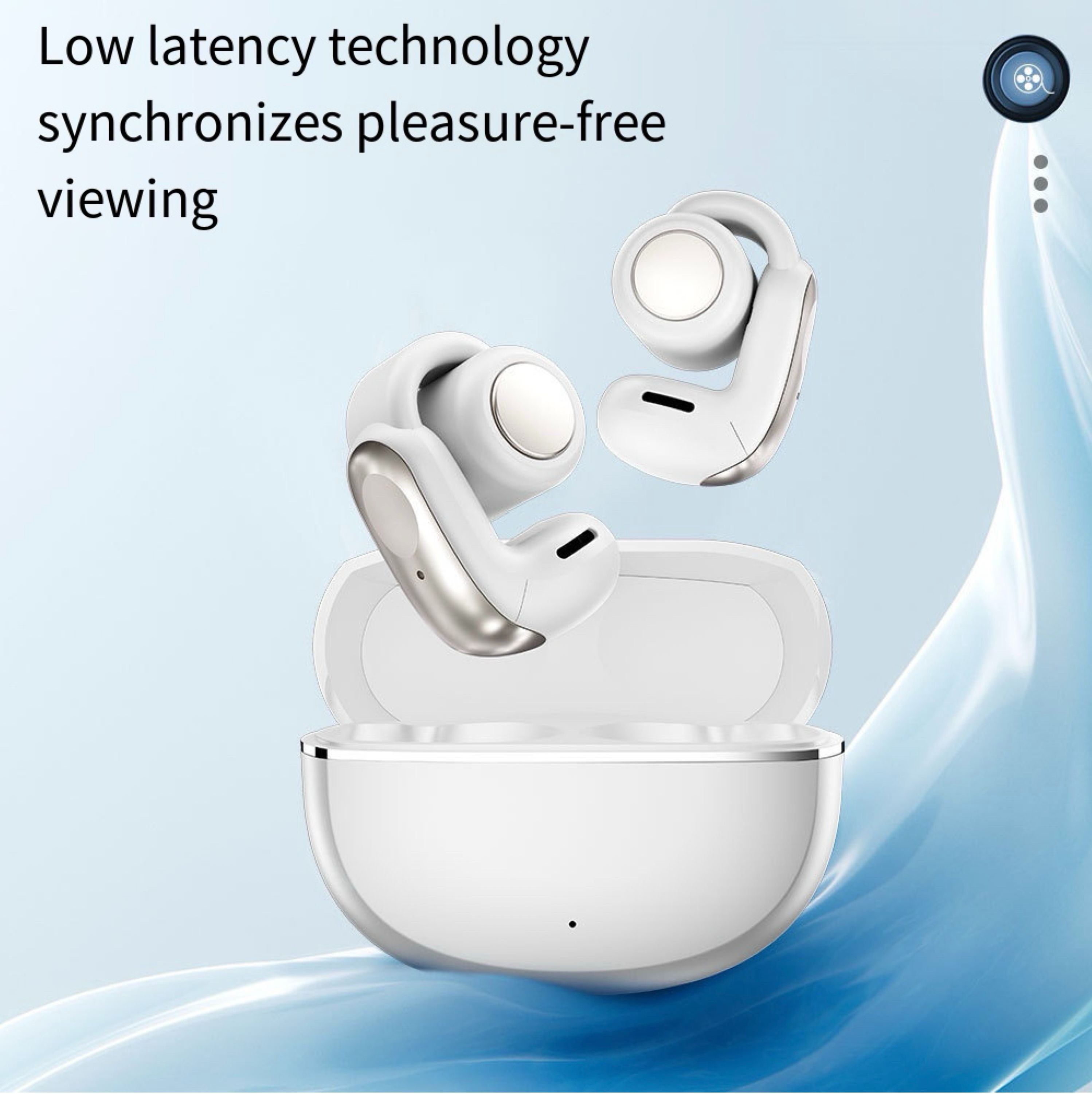 2025 New Model ENC Noice Cancellation Long Standby Ear Clip TWS Automatic Popup Bluetooth Earphones Earphook for Smart Phones