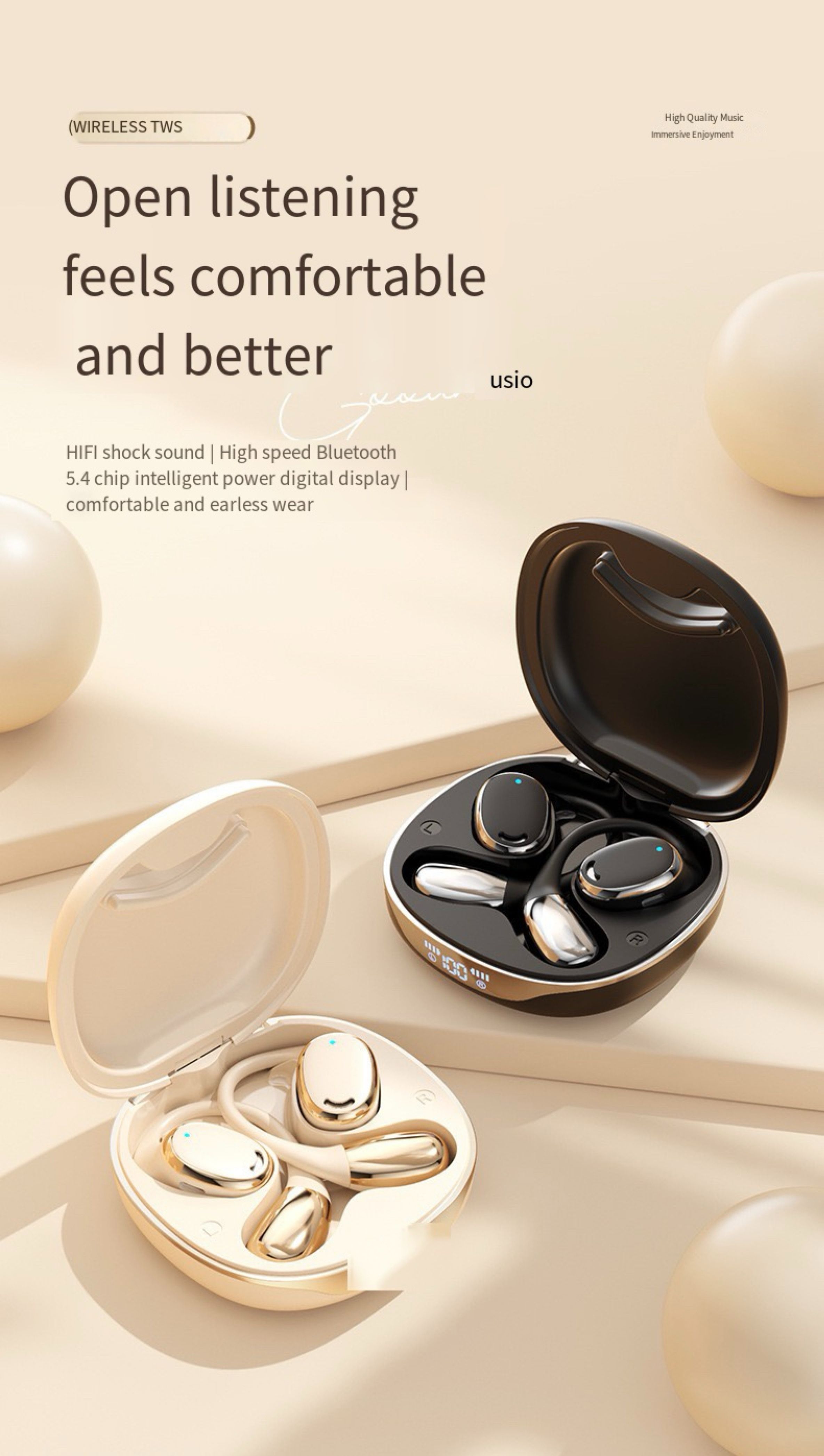 Universal TWS Earbuds Airpods Super Bass Stereo Earphones for iPhone Android Phones All Models