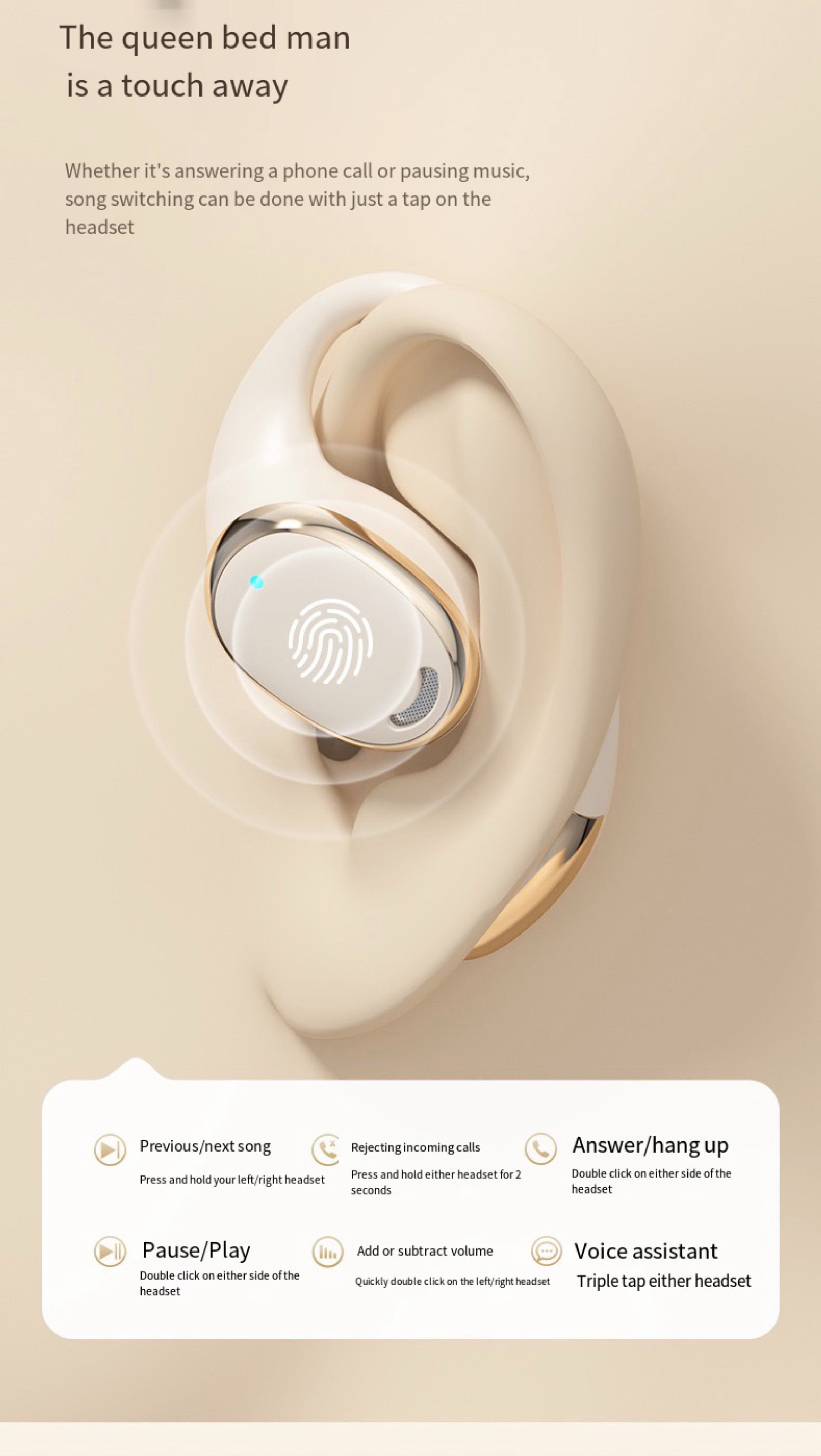 Universal TWS Earbuds Airpods Super Bass Stereo Earphones for iPhone Android Phones All Models