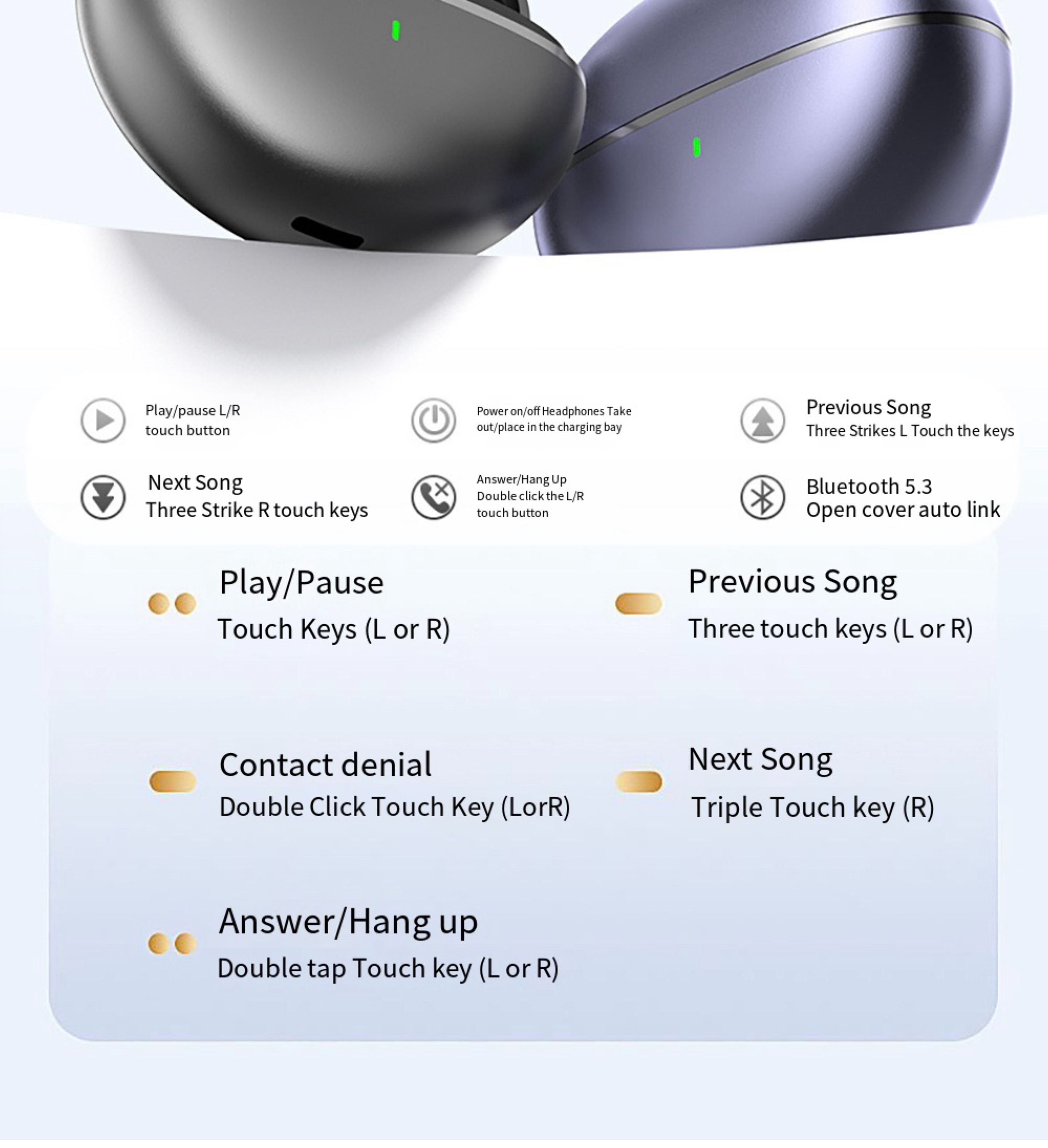 2025 new model wireless bluetooth earhooks sports airpods earphones earpieces for Sony mobile phones