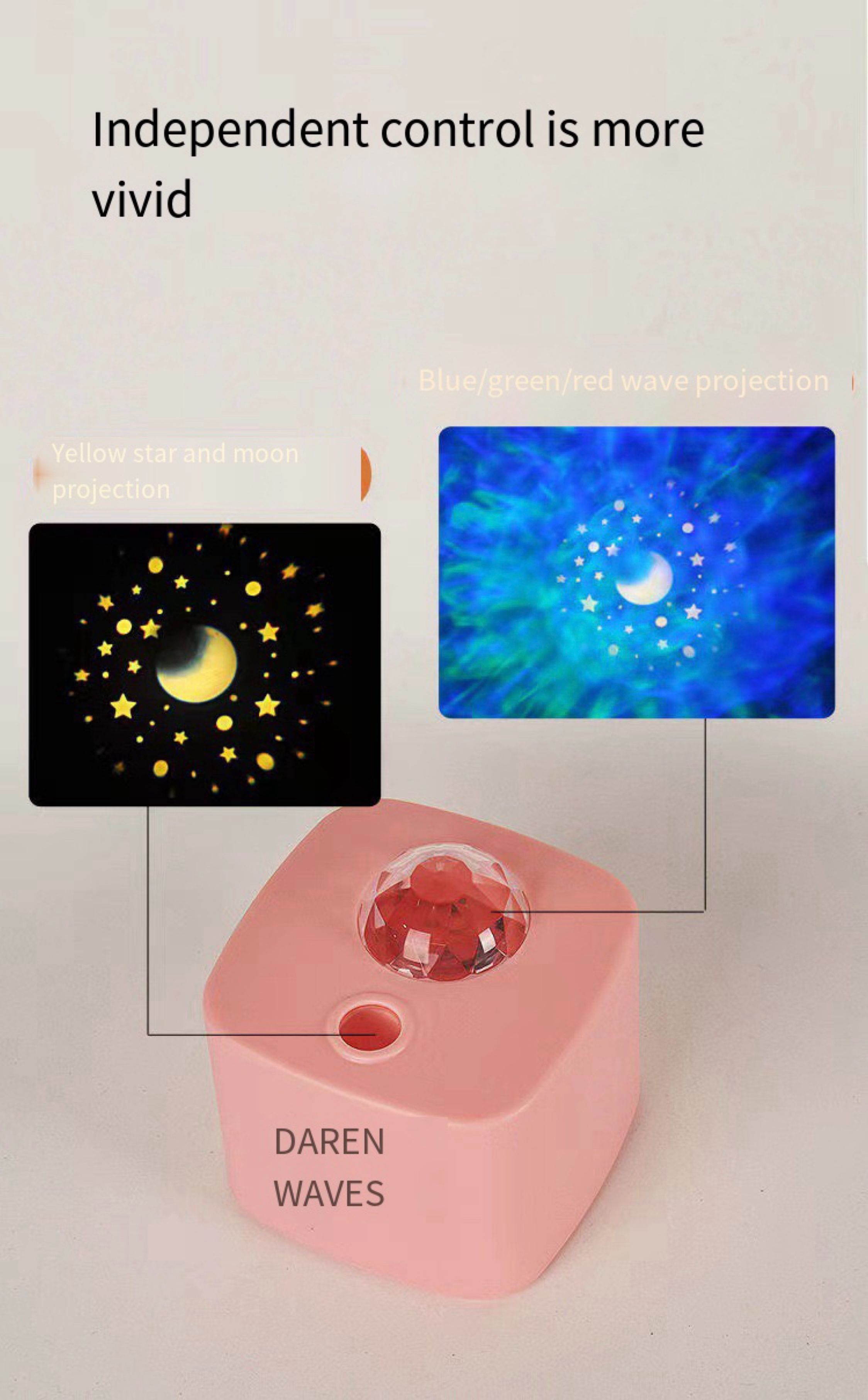 Dream rotating projection ocean wave led lamp with DC cable for party ceremony home indoor decoration