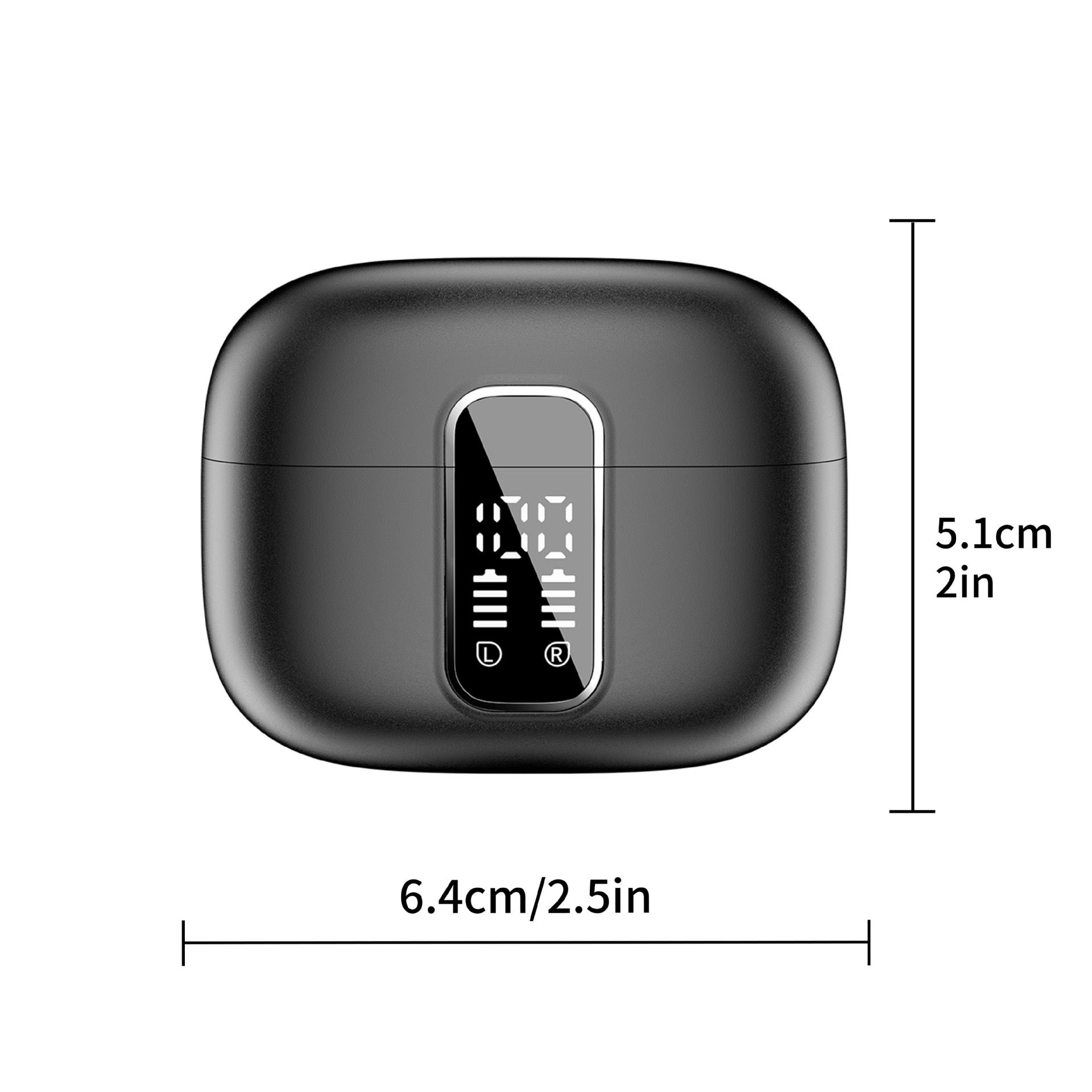 Popup automatic connection long playtime earphones touch finger print tws earbuds bluetooth dual digital display earphones