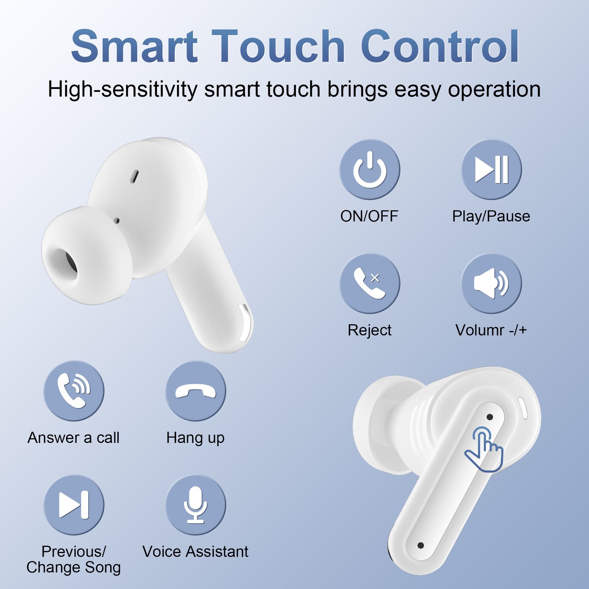 Popup automatic connection long playtime earphones touch finger print tws earbuds bluetooth dual digital display earphones