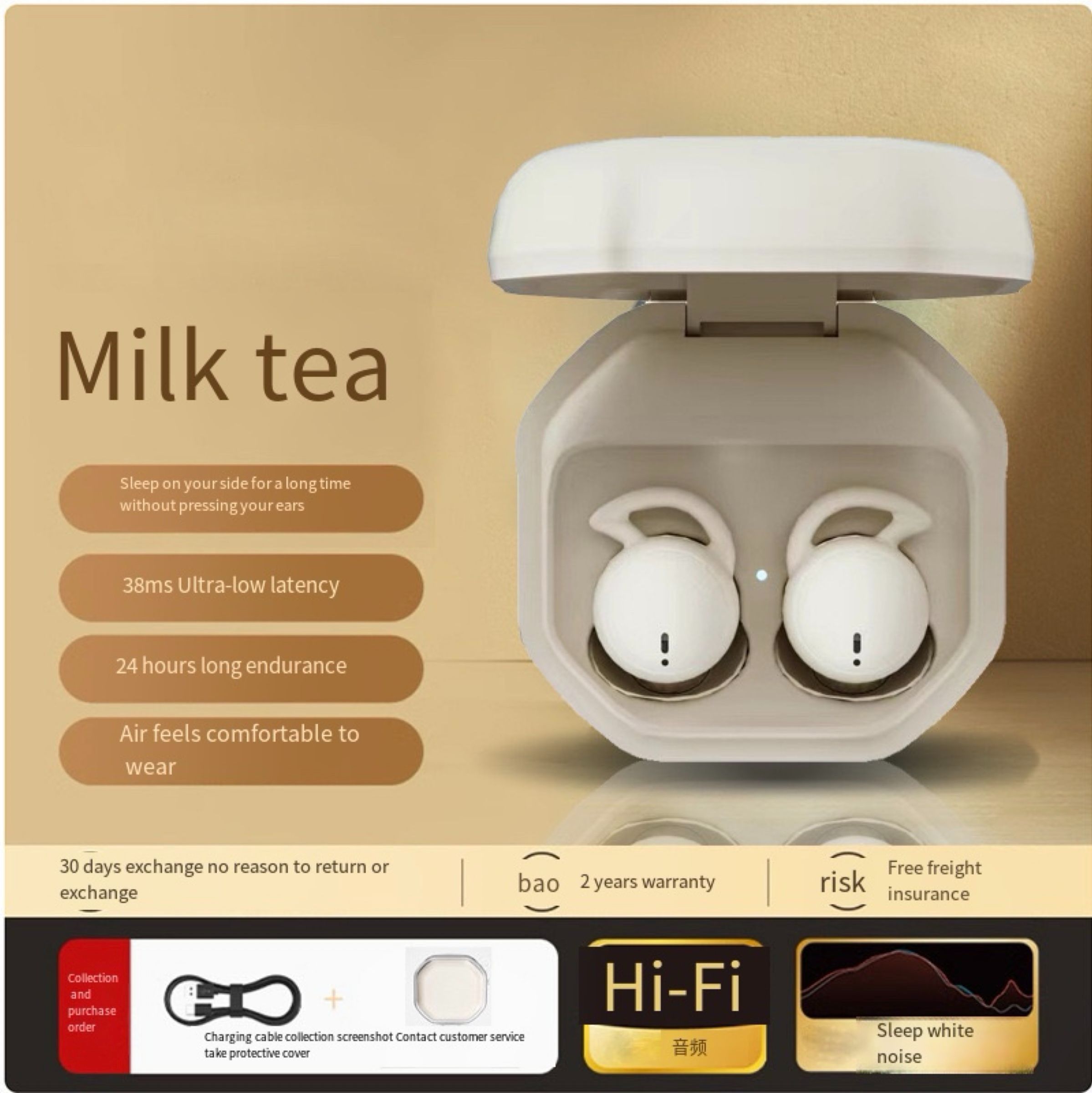 Newest model noice cancellation long standby AI earphones universal tuning earbuds