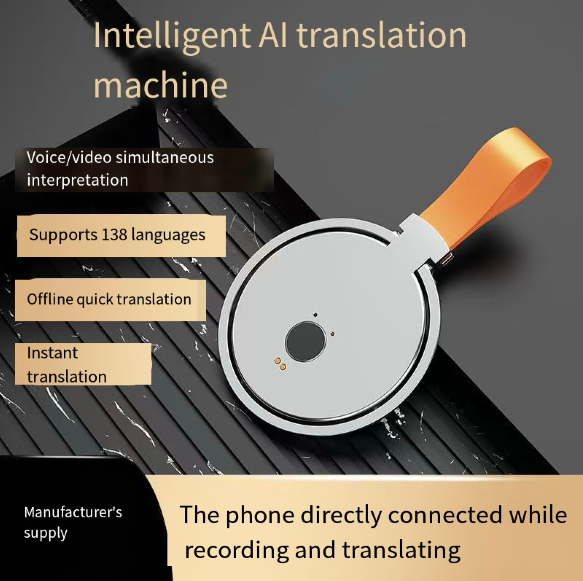 Travel Business Study Two-Way Instant Translator APP Online Voice AI 138 Languages Supported Portable AI Voice Interpretation Machine