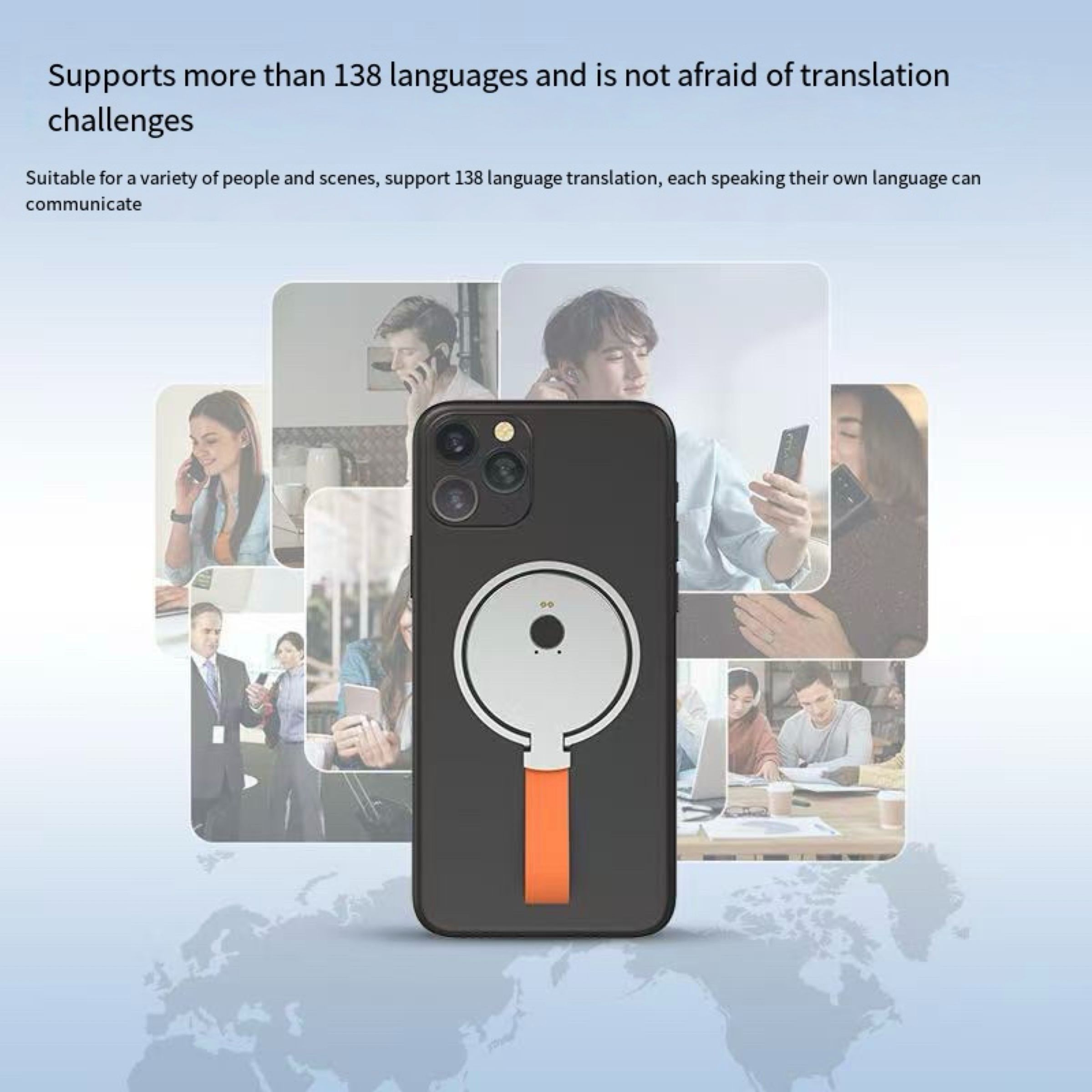 Travel Business Study Two-Way Instant Translator APP Online Voice AI 138 Languages Supported Portable AI Voice Interpretation Machine