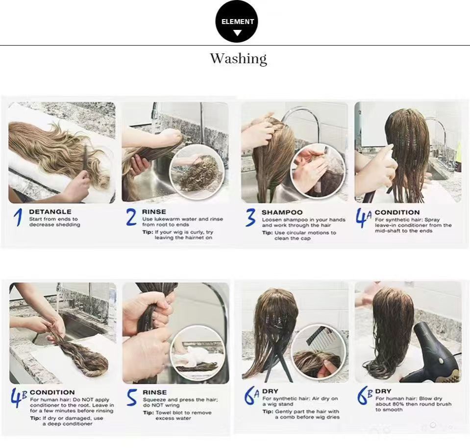 Women's High-grade Sense Of Temperament Human Hair Wig Gradient Gold In Part Splay Bangs Big Waves Long Curly Hair Full Head Cover