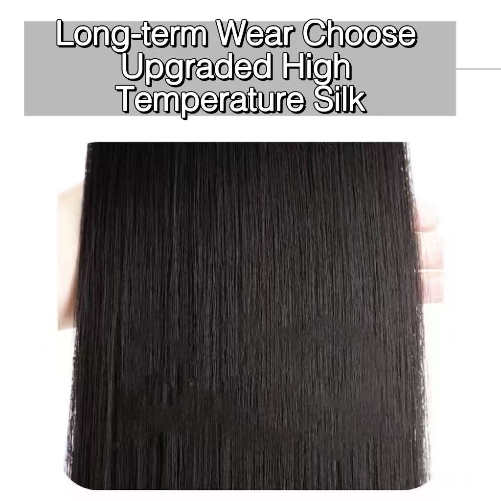 Women's High-grade Sense Of Temperament Human Hair Wig Gradient Gold In Part Splay Bangs Big Waves Long Curly Hair Full Head Cover