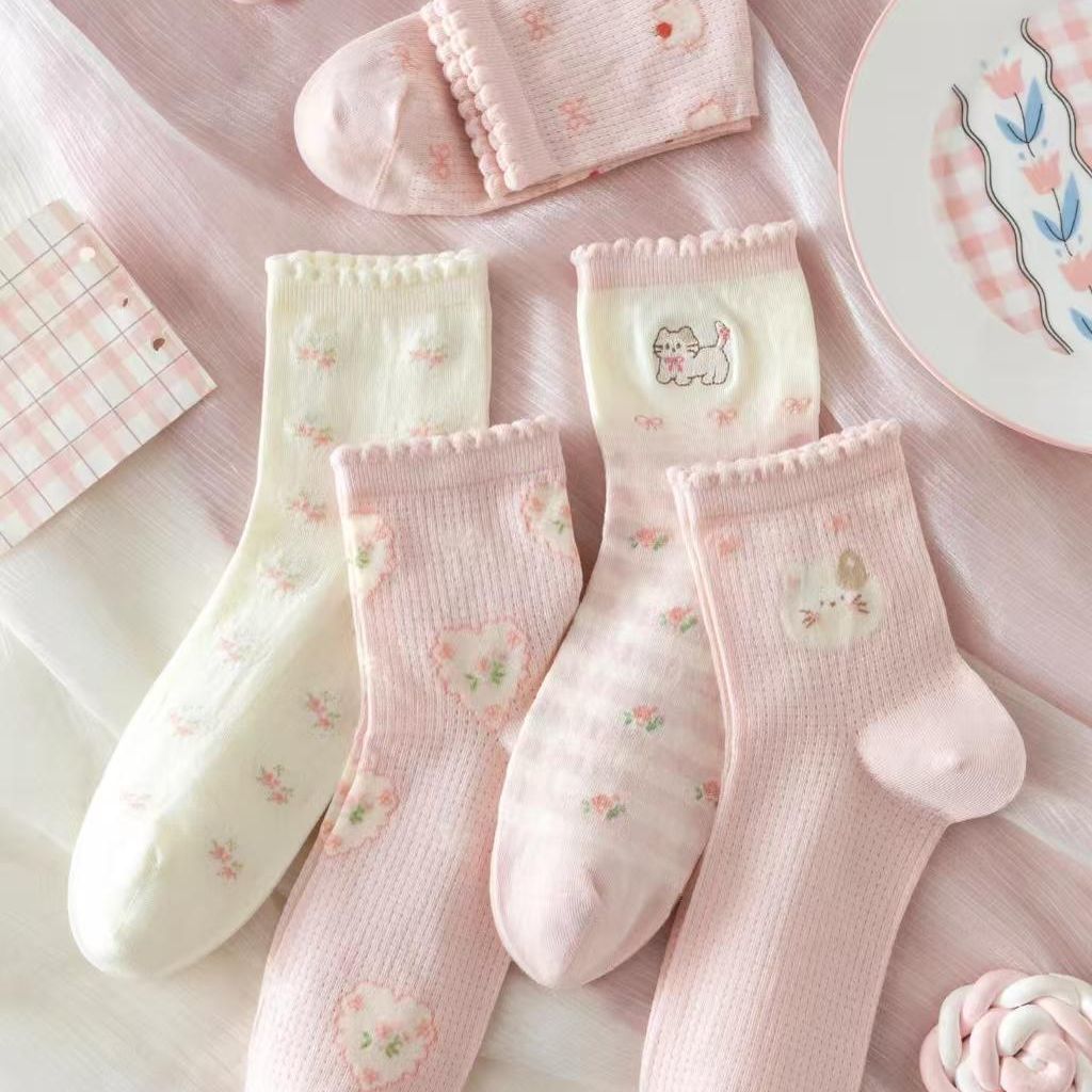 Baby girl socks cute princess mid-calf socks boot socks high ankle socksknee high cotton socks