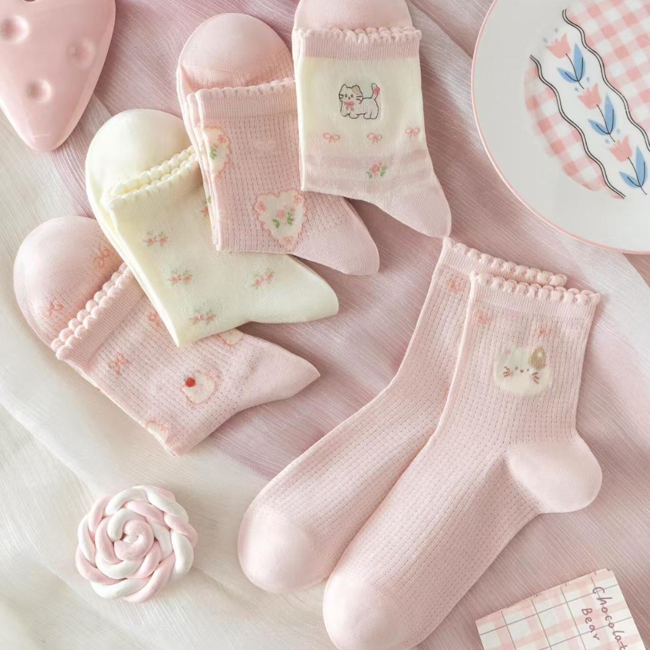 Baby girl socks cute princess mid-calf socks boot socks high ankle socksknee high cotton socks