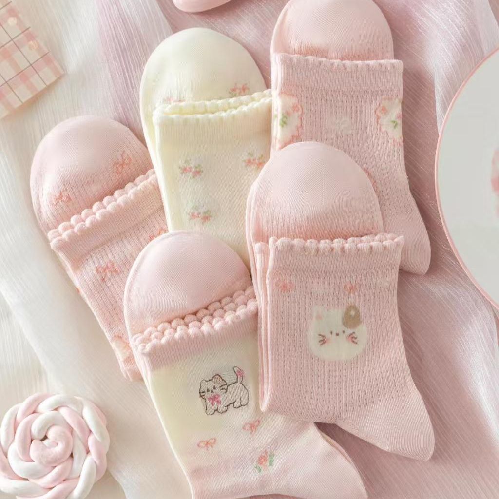 Baby girl socks cute princess mid-calf socks boot socks high ankle socksknee high cotton socks