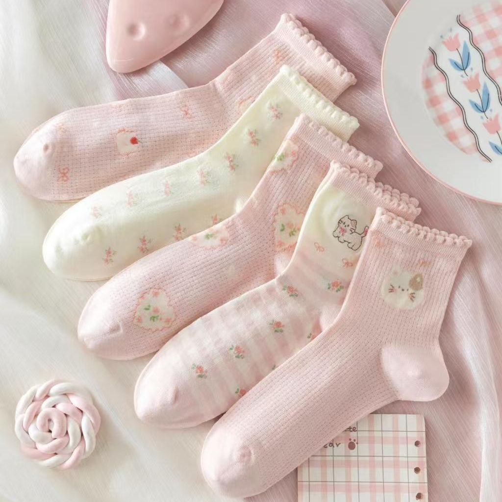 Baby girl socks cute princess mid-calf socks boot socks high ankle socksknee high cotton socks
