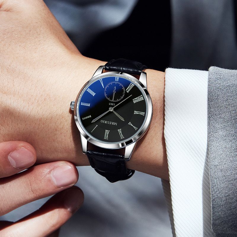 Large dial quartz watch calendar steel band men watch fashion man watch casual watch leisure watch