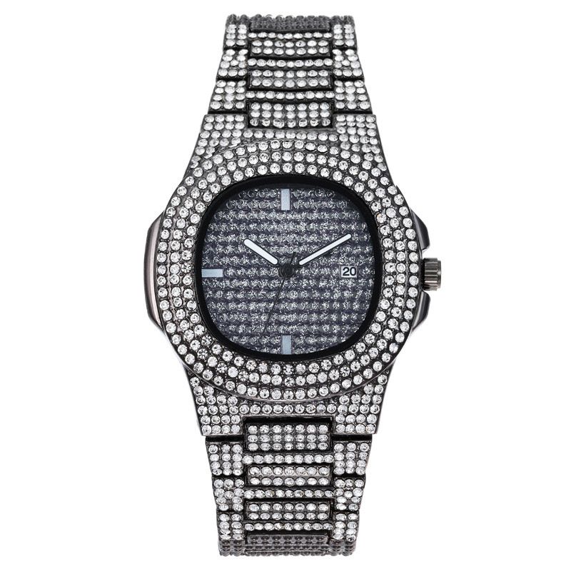 Large dial quartz watch calendar steel band men watch fashion man watch casual watch leisure watch