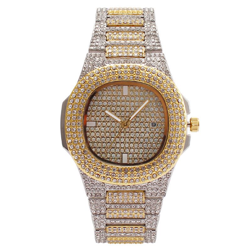 Large dial quartz watch calendar steel band men watch fashion man watch casual watch leisure watch