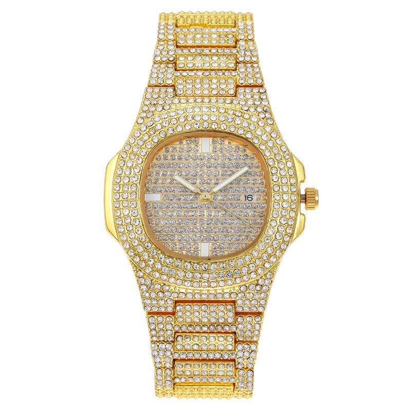 Large dial quartz watch calendar steel band men watch fashion man watch casual watch leisure watch
