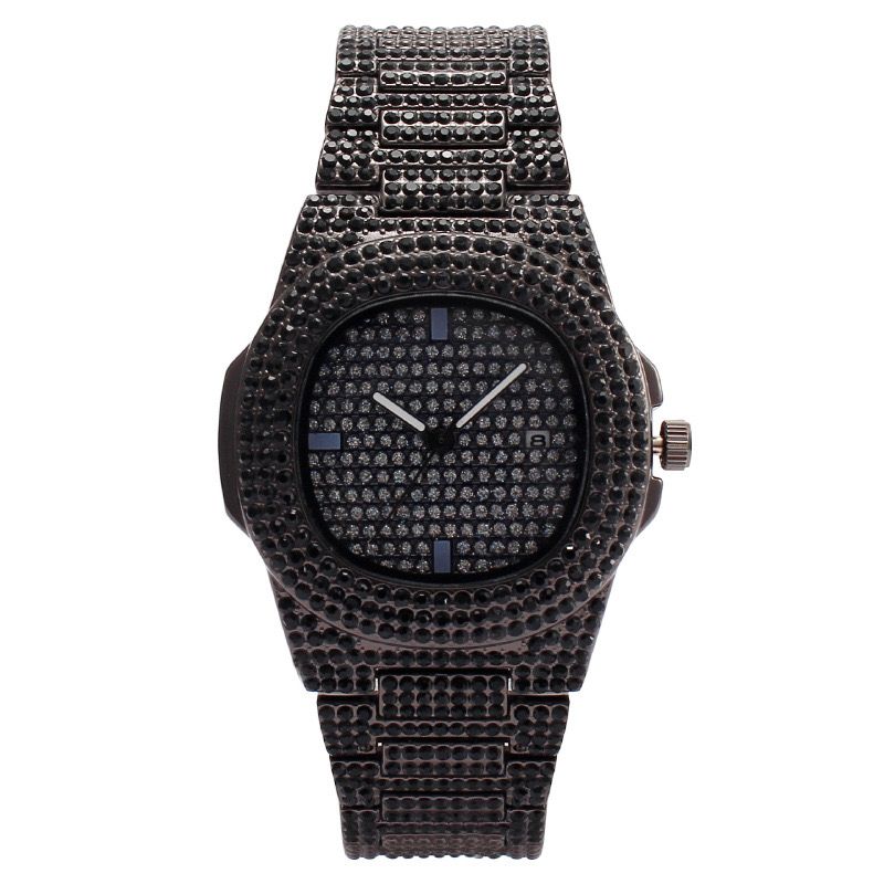 Large dial quartz watch calendar steel band men watch fashion man watch casual watch leisure watch