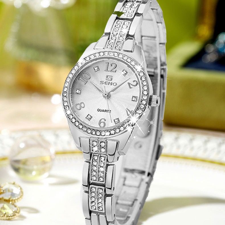 Waterproof alloy jewelry clasp quartz watch calendar steel band woman watch fashion women watch casual fashion lady watch leisure watch