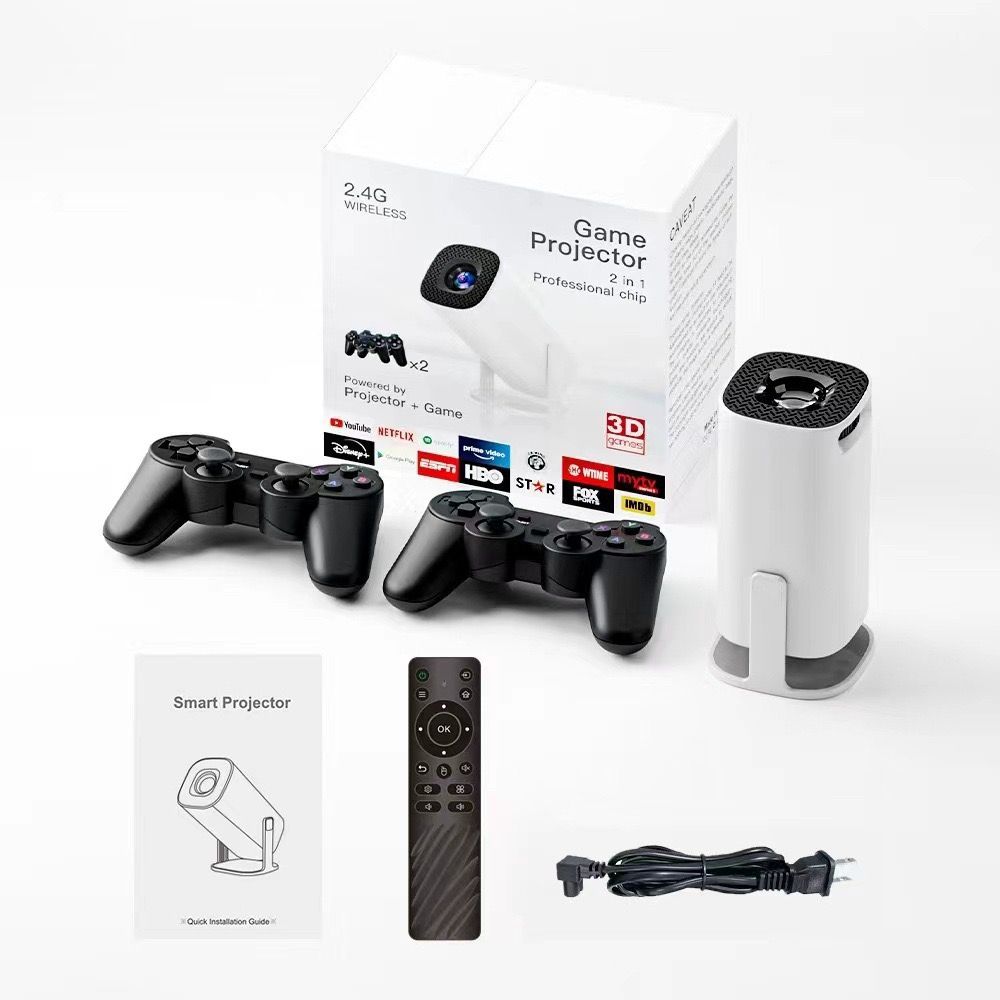 Led Mini Projector Business Android Focus Lamp HDMI Cable Wireless Audio Home Business Projector