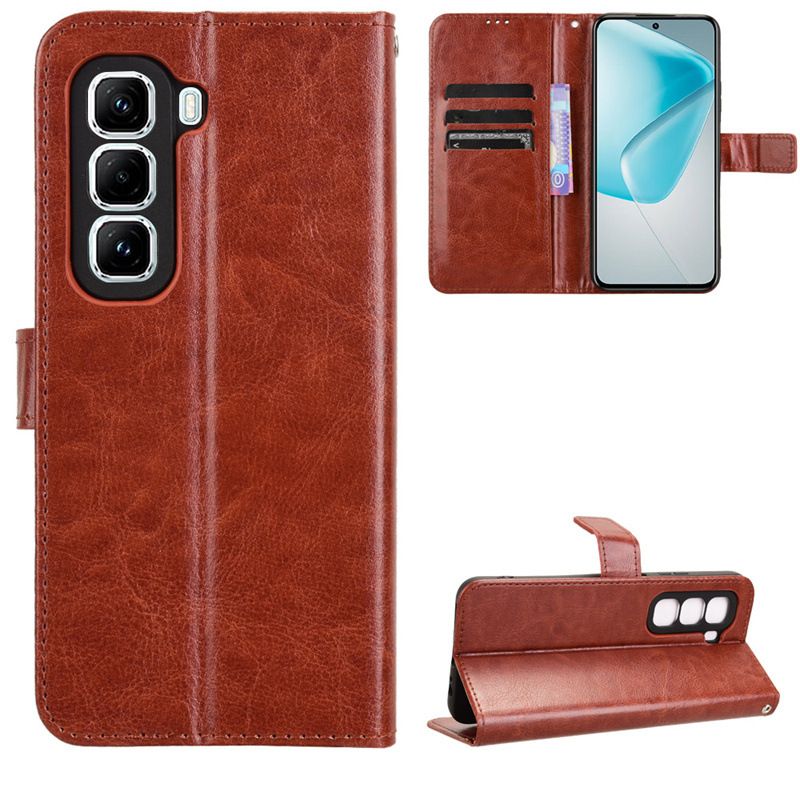 Flip Cover For Infinix Hot 50 Pro+ 4G/Hot 50 Pro Plus 4G [Flip Vintage Leather] Wallet Phone Case
