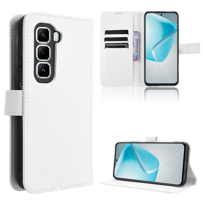 Wallet Flip Cover For Infinix Hot 50 Pro+ 4G/Hot 50 Pro Plus 4G Leather PU Phone Case Shockproof Durable Retro Case