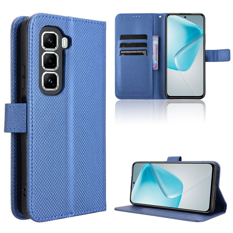 Wallet Flip Cover For Infinix Hot 50 Pro+ 4G/Hot 50 Pro Plus 4G Leather PU Phone Case Shockproof Durable Retro Case