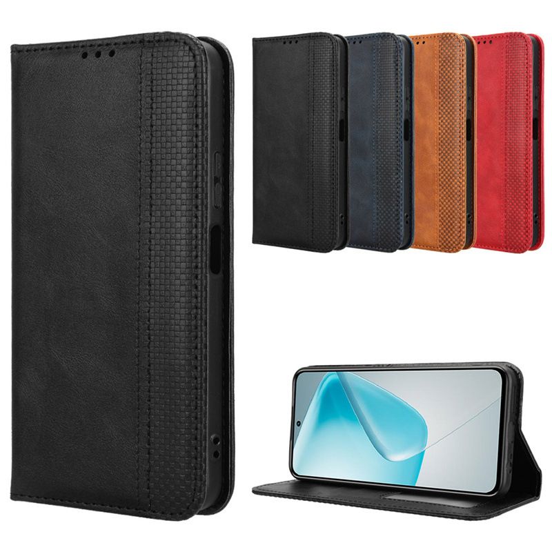 Wallet Flip Cover For Infinix Hot 50 Pro+ 4G Leather PU Phone Case Shockproof Durable Retro Case