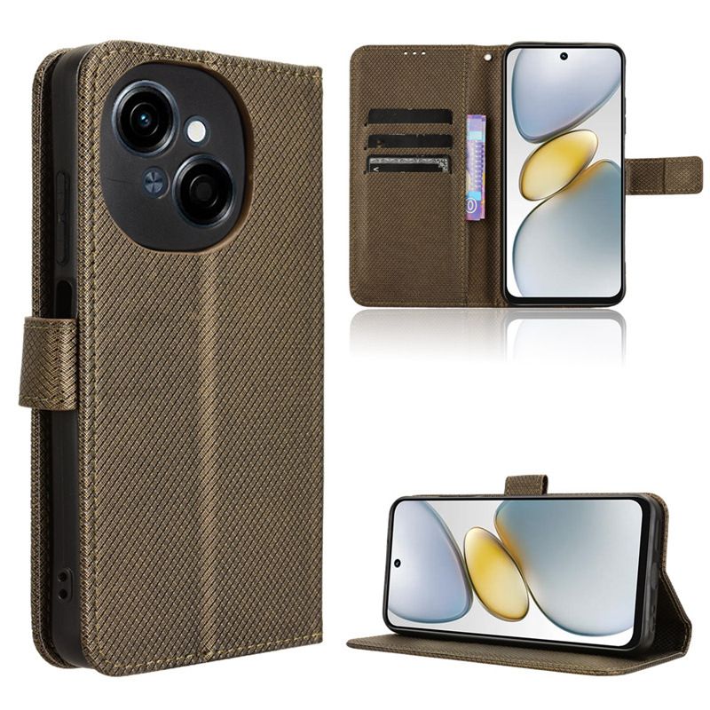 Wallet Flip Cover For Tecno Pop 9 4G Leather PU Phone Case Shockproof Durable Retro Case