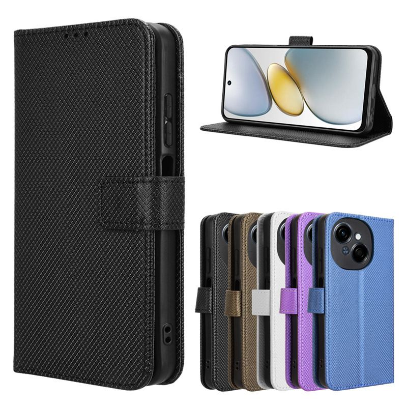 Wallet Flip Cover For Tecno Pop 9 4G Leather PU Phone Case Shockproof Durable Retro Case