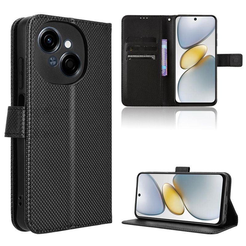 Wallet Flip Cover For Tecno Pop 9 4G Leather PU Phone Case Shockproof Durable Retro Case