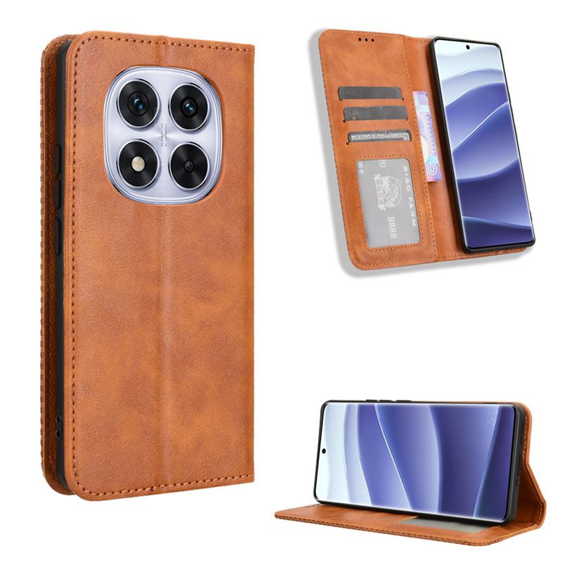 Wallet Flip Cover For Xiaomi Redmi Note 14 Pro/+ Plus Leather PU Phone Case Shockproof Durable Retro Case