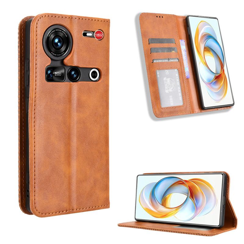 Wallet Flip Cover For ZTE nubia Z70 Ultra Leather PU Phone Case Shockproof Durable Retro Case