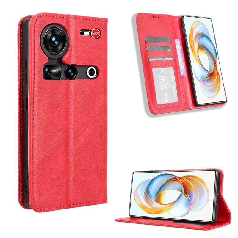 Wallet Flip Cover For ZTE nubia Z70 Ultra Leather PU Phone Case Shockproof Durable Retro Case