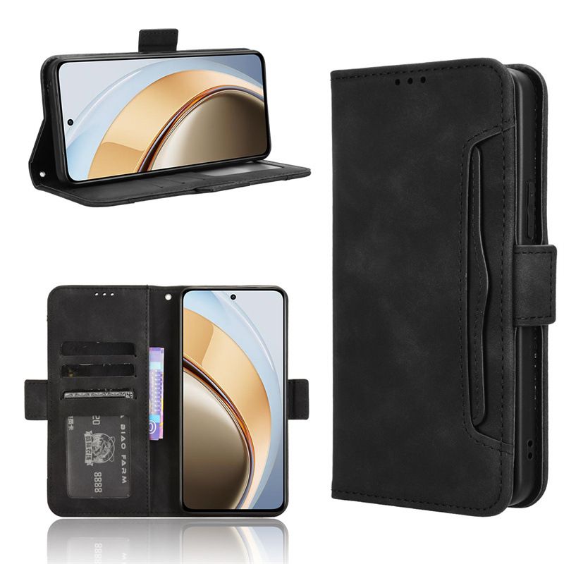 Flip Leather Cover For Vivo V40 Lite 4G [Doka Slot Flip Leather Case] Wallet Case